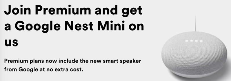 Google Mini Free With Spotify Premium